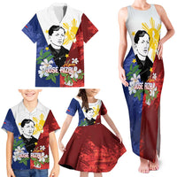 Philippines Rizal Day Family Matching Tank Maxi Dress and Hawaiian Shirt Filipino Sampaguita Grunge Style LT14 - Polynesian Pride