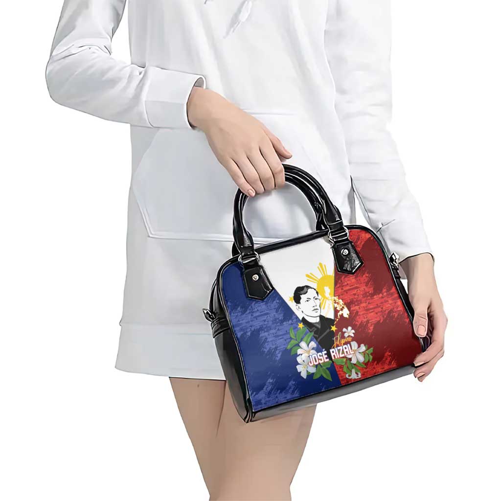 Philippines Rizal Day Shoulder Handbag Filipino Sampaguita Grunge Style - Polynesian Pride