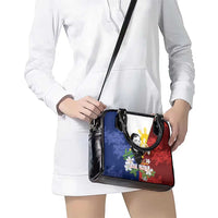 Philippines Rizal Day Shoulder Handbag Filipino Sampaguita Grunge Style - Polynesian Pride