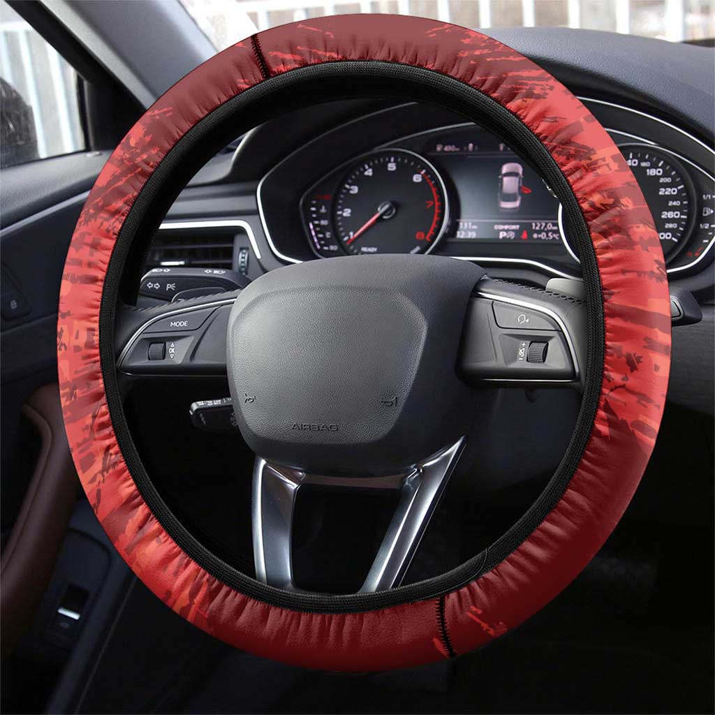 Philippines Rizal Day Steering Wheel Cover Filipino Sampaguita Grunge Style - Polynesian Pride