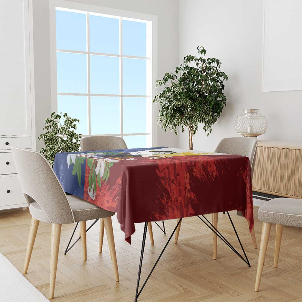 Philippines Rizal Day Tablecloth Filipino Sampaguita Grunge Style - Polynesian Pride