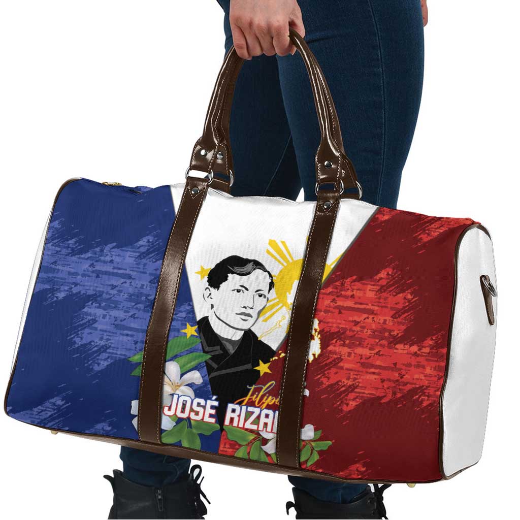 Philippines Rizal Day Travel Bag Filipino Sampaguita Grunge Style - Polynesian Pride