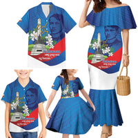Philippines Rizal Day Family Matching Mermaid Dress and Hawaiian Shirt Filipino Motto Stella Polynesian Pattern LT14 - Polynesian Pride