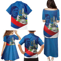 Philippines Rizal Day Family Matching Puletasi and Hawaiian Shirt Filipino Motto Stella Polynesian Pattern - Polynesian Pride
