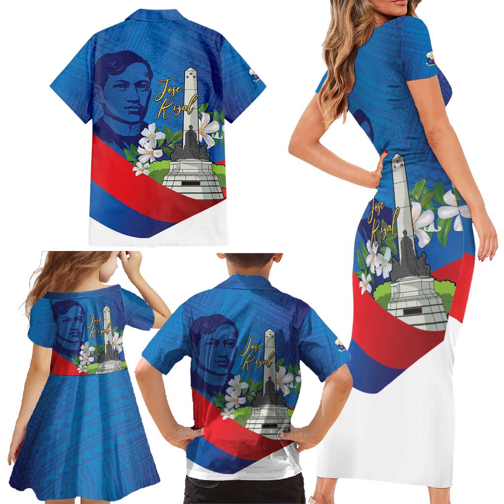 Philippines Rizal Day Family Matching Short Sleeve Bodycon Dress and Hawaiian Shirt Filipino Motto Stella Polynesian Pattern LT14 - Polynesian Pride
