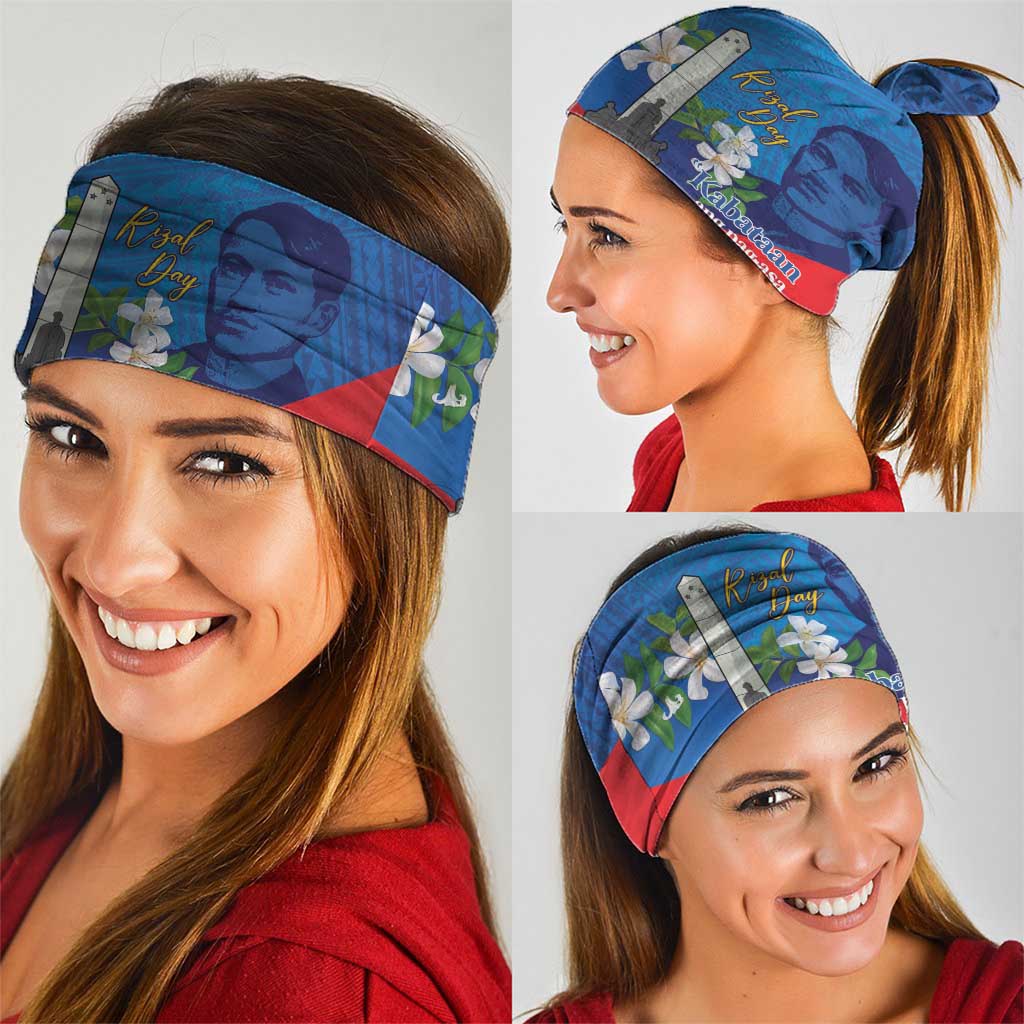 Philippines Rizal Day Neck Gaiter Filipino Motto Stella Polynesian Pattern - Polynesian Pride