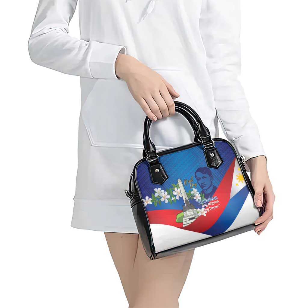 Philippines Rizal Day Shoulder Handbag Filipino Motto Stella Polynesian Pattern - Polynesian Pride