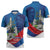 Philippines Rizal Day Zipper Polo Shirt Filipino Motto Stella Polynesian Pattern - Polynesian Pride