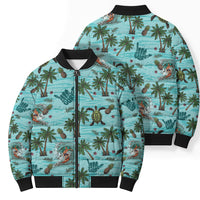 Aloha Hawaii Surfing Tropical Seamless Bomber Puffer Jacket LT14 - Polynesian Pride