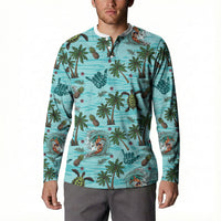 Aloha Hawaii Surfing Tropical Seamless Button Sweatshirt LT14 - Polynesian Pride
