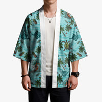 Aloha Hawaii Surfing Tropical Seamless Kimono LT14 - Polynesian Pride