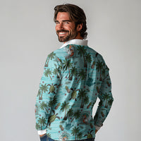 Aloha Hawaii Surfing Tropical Seamless Long Sleeve Polo Shirt LT14 - Polynesian Pride
