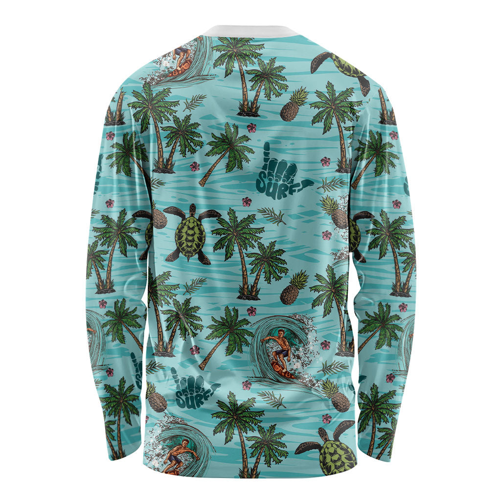 Aloha Hawaii Surfing Tropical Seamless Long Sleeve Shirt LT14 - Polynesian Pride