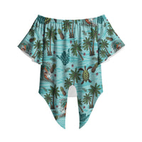 Aloha Hawaii Surfing Tropical Seamless Off Shoulder Wrap Waist Top LT14 - Polynesian Pride