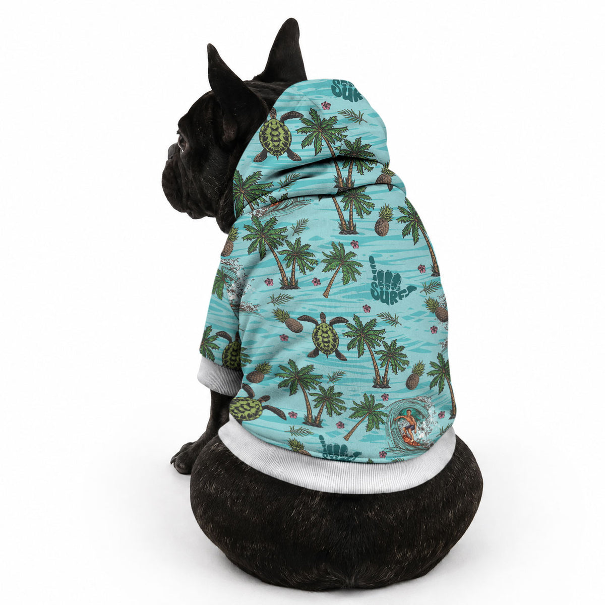 Aloha Hawaii Surfing Tropical Seamless Pet Hoodie LT14 - Polynesian Pride