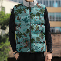 Aloha Hawaii Surfing Tropical Seamless Sleeveless Puffer Jacket LT14 - Polynesian Pride