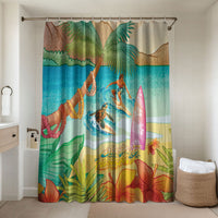 Surfing Paradise Hawaii Bathroom Set Tropical Flowers Beachy Vibes LT14 Shower Curtain Only Multicolor - Polynesian Pride
