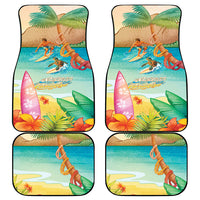 Surfing Paradise Hawaii Car Mats Tropical Flowers Beachy Vibes LT14 - Polynesian Pride