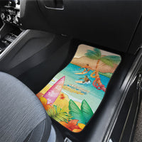 Surfing Paradise Hawaii Car Mats Tropical Flowers Beachy Vibes LT14 - Polynesian Pride