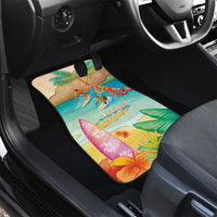 Surfing Paradise Hawaii Car Mats Tropical Flowers Beachy Vibes LT14 - Polynesian Pride