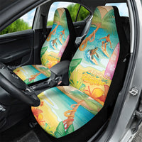Surfing Paradise Hawaii Car Seat Cover Tropical Flowers Beachy Vibes LT14 - Polynesian Pride