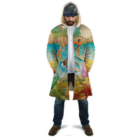 Surfing Paradise Hawaii Cloak Tropical Flowers Beachy Vibes