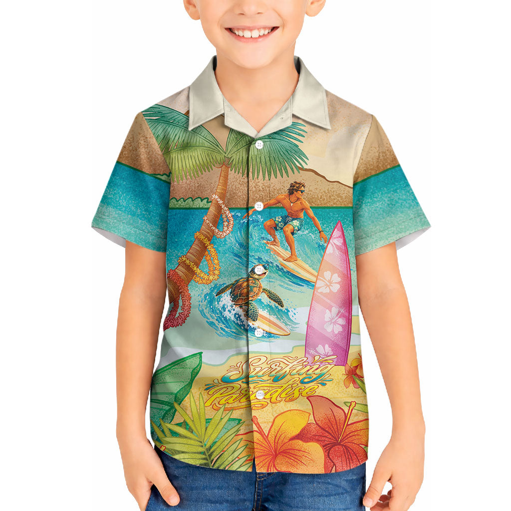 Surfing Paradise Hawaii Hawaiian Shirt Tropical Flowers Beachy Vibes LT14 - Polynesian Pride