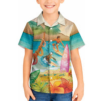 Surfing Paradise Hawaii Hawaiian Shirt Tropical Flowers Beachy Vibes LT14 - Polynesian Pride