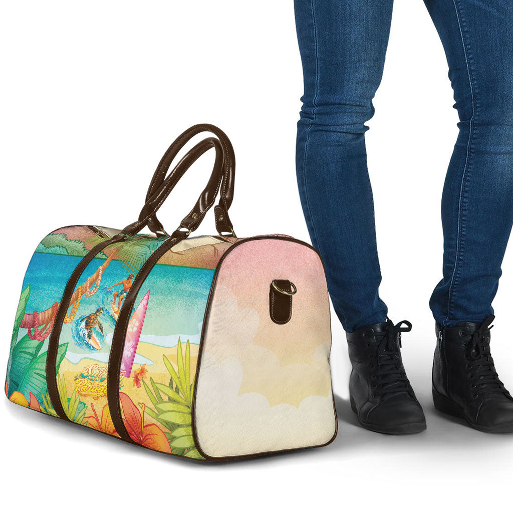 Surfing Paradise Hawaii Travel Bag Tropical Flowers Beachy Vibes LT14 - Polynesian Pride