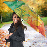 Surfing Paradise Hawaii Umbrella Tropical Flowers Beachy Vibes LT14 - Polynesian Pride