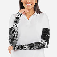 Hawaii Surfing Personalized Arm Sleeves Born To Surf Tiki Hawaiian Pattern LT14 - Polynesian Pride