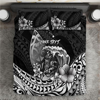 Hawaii Surfing Personalized Bedding Set Born To Surf Tiki Hawaiian Pattern