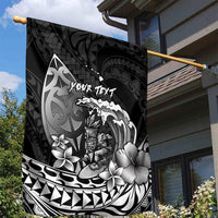 Hawaii Surfing Personalized Garden Flag Born To Surf Tiki Hawaiian Pattern LT14 - Polynesian Pride