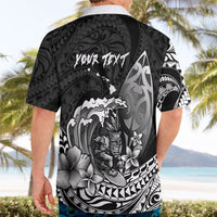 Hawaii Surfing Personalized Hawaiian Shirt Born To Surf Tiki Hawaiian Pattern LT14 - Polynesian Pride
