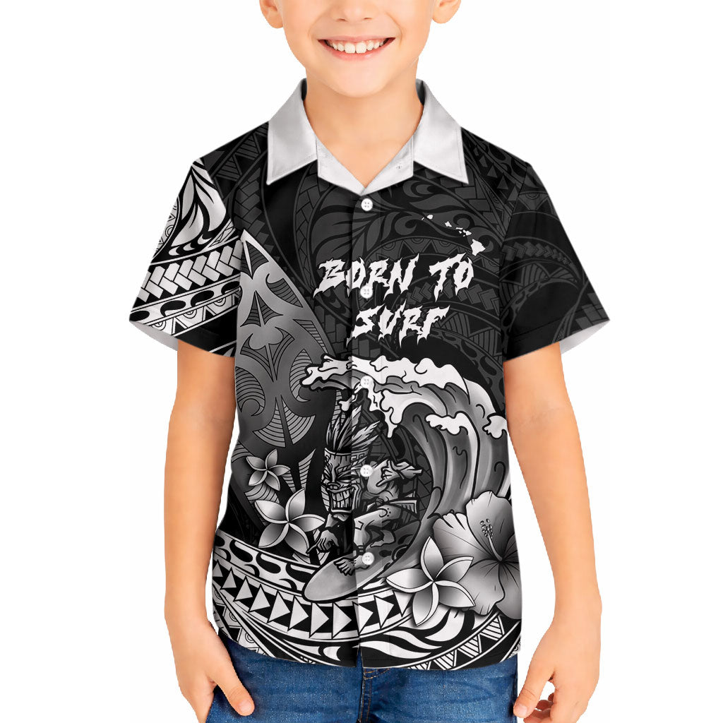 Hawaii Surfing Personalized Hawaiian Shirt Born To Surf Tiki Hawaiian Pattern LT14 - Polynesian Pride