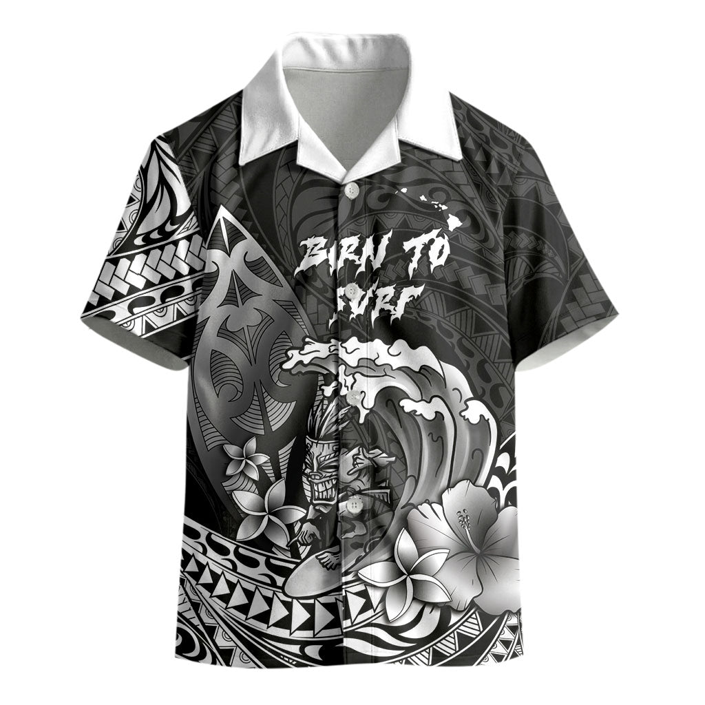 Hawaii Surfing Personalized Kid Hawaiian Shirt Born To Surf Tiki Hawaiian Pattern LT14 - Polynesian Pride