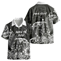 Hawaii Surfing Personalized Kid Hawaiian Shirt Born To Surf Tiki Hawaiian Pattern LT14 - Polynesian Pride
