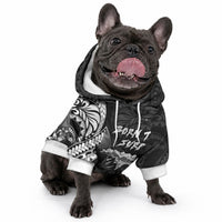 Hawaii Surfing Personalized Pet Hoodie Born To Surf Tiki Hawaiian Pattern LT14 - Polynesian Pride