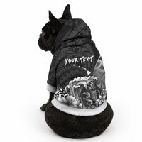 Hawaii Surfing Personalized Pet Hoodie Born To Surf Tiki Hawaiian Pattern LT14 - Polynesian Pride