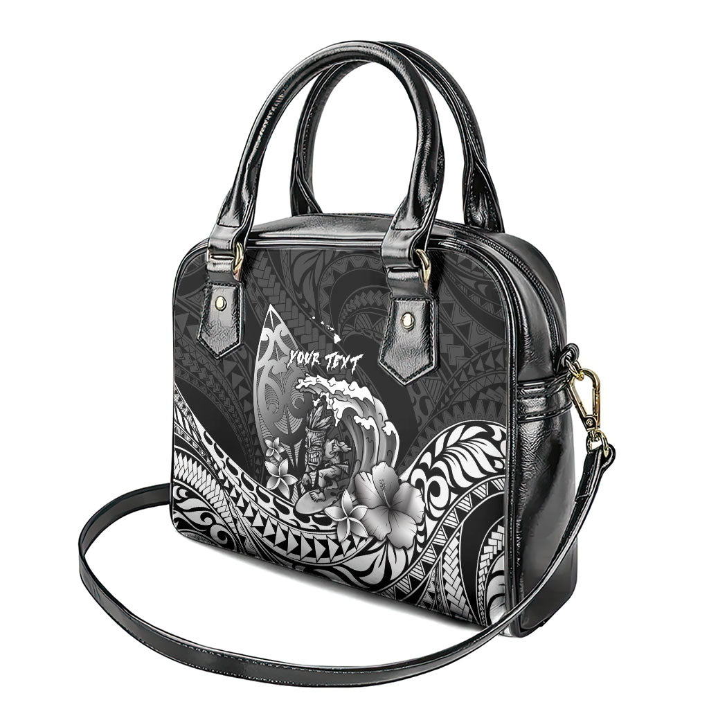 Hawaii Surfing Personalized Shoulder Handbag Born To Surf Tiki Hawaiian Pattern LT14 - Polynesian Pride
