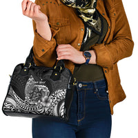 Hawaii Surfing Personalized Shoulder Handbag Born To Surf Tiki Hawaiian Pattern LT14 - Polynesian Pride
