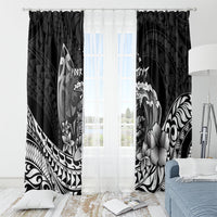 Hawaii Surfing Personalized Window Curtain Born To Surf Tiki Hawaiian Pattern LT14 - Polynesian Pride