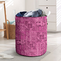 Hawaii Rainforest Beach Tropical Flowers Laundry Basket LT14 Pink - Polynesian Pride