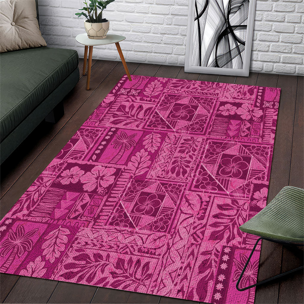 Hawaii Rainforest Beach Tropical Flowers Area Rug