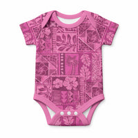 Hawaii Rainforest Beach Tropical Flowers Baby Onesie LT14 Pink - Polynesian Pride