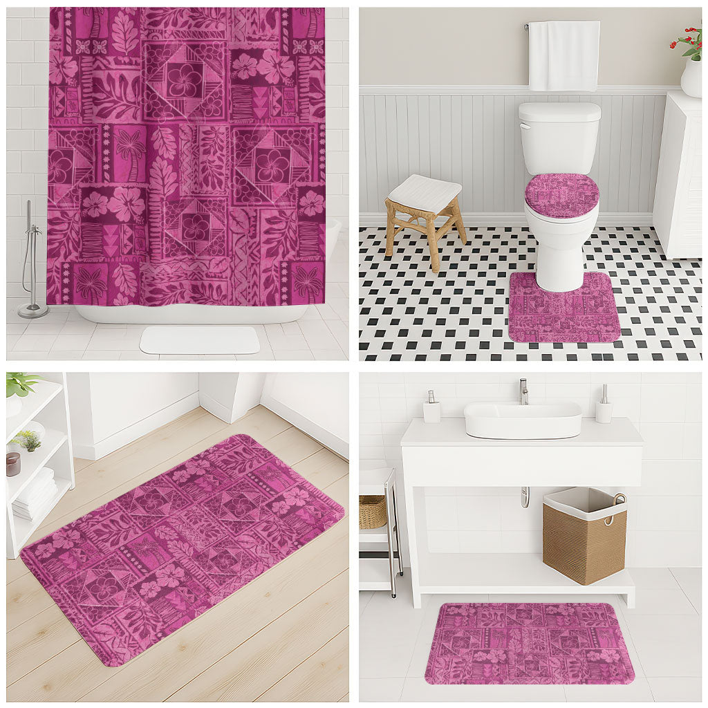 Hawaii Rainforest Beach Tropical Flowers Bathroom Set LT14 - Polynesian Pride