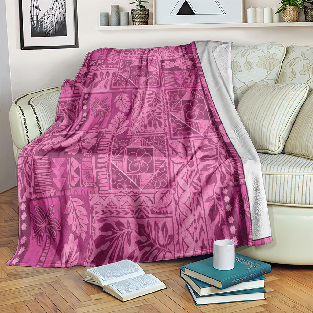 Hawaii Rainforest Beach Tropical Flowers Blanket LT14 Pink - Polynesian Pride