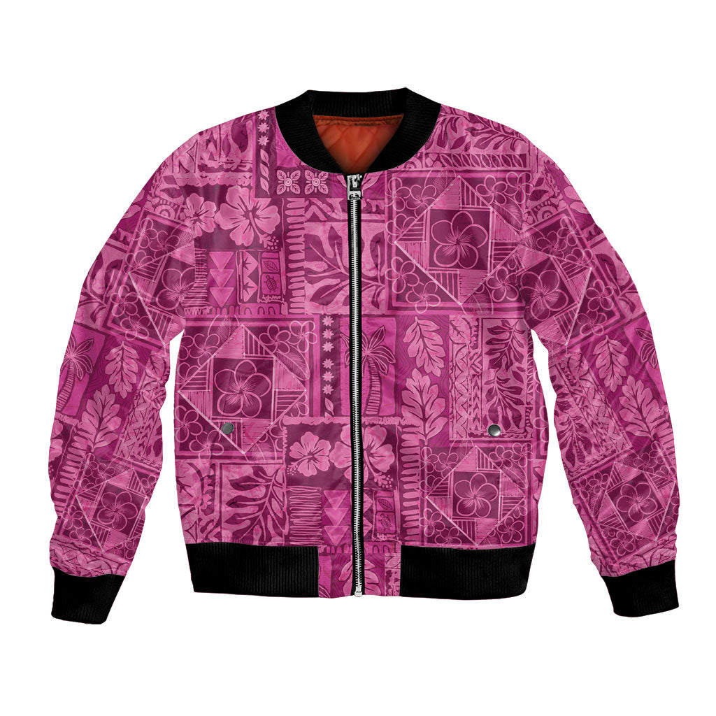 Hawaii Rainforest Beach Tropical Flowers Bomber Jacket