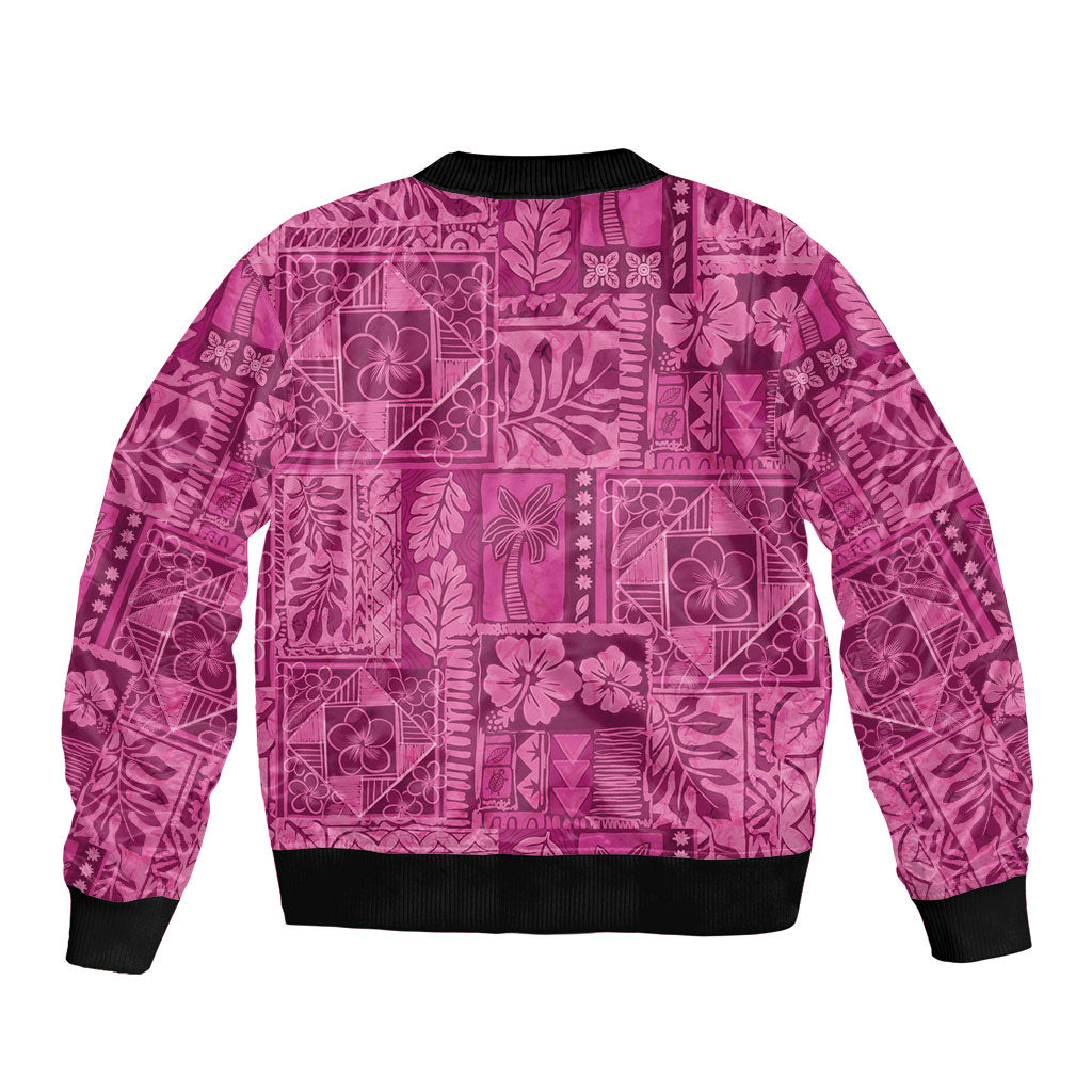 Hawaii Rainforest Beach Tropical Flowers Bomber Jacket