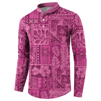 Hawaii Rainforest Beach Tropical Flowers Button Sweatshirt